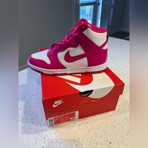 Brand new in box Nike Dunk High in pink